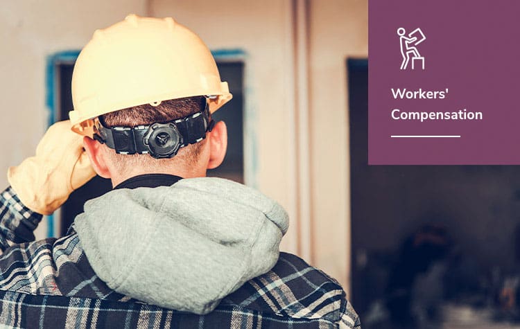 Workers' Compensation - a man in a yellow hardhat